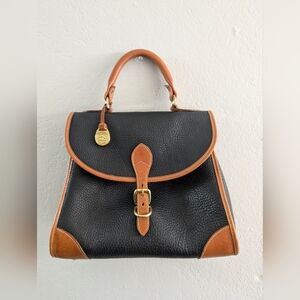 Dooney & Bourke Vintage All-Weather Leather top handle carpet Essex bag 1980s